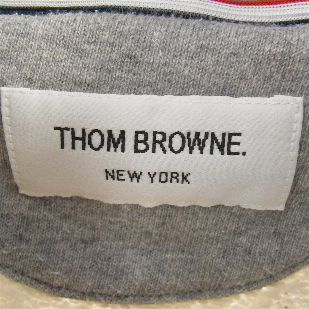 THOM BROWNE トムブラウン 01113C6002 4BAR HOODIE 4ライン プルオーバー パーカー フーディ グレー系 1【中古】