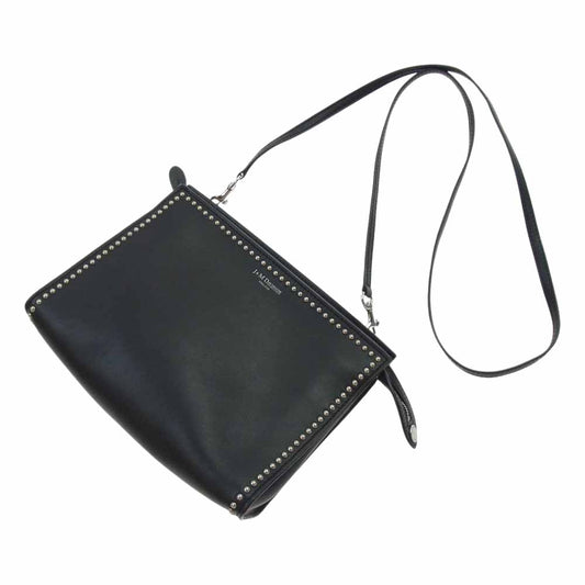 J&M Davidson ジェイアンドエムデヴィッドソン ELLIS WITH STUDS エリス ウィズ スタッズ レザー ショルダーバッグ ブラック系【美品】【中古】