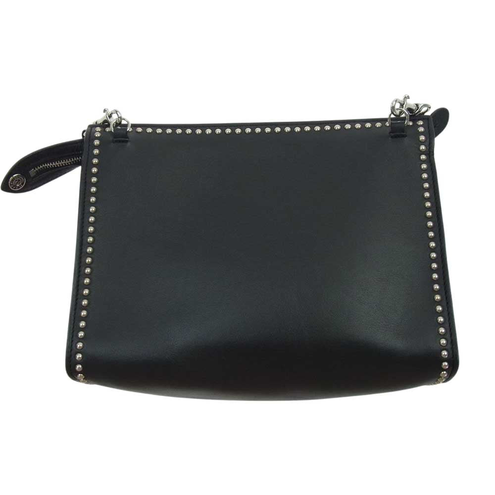 J&M Davidson ジェイアンドエムデヴィッドソン ELLIS WITH STUDS エリス ウィズ スタッズ レザー ショルダーバッグ ブラック系【美品】【中古】
