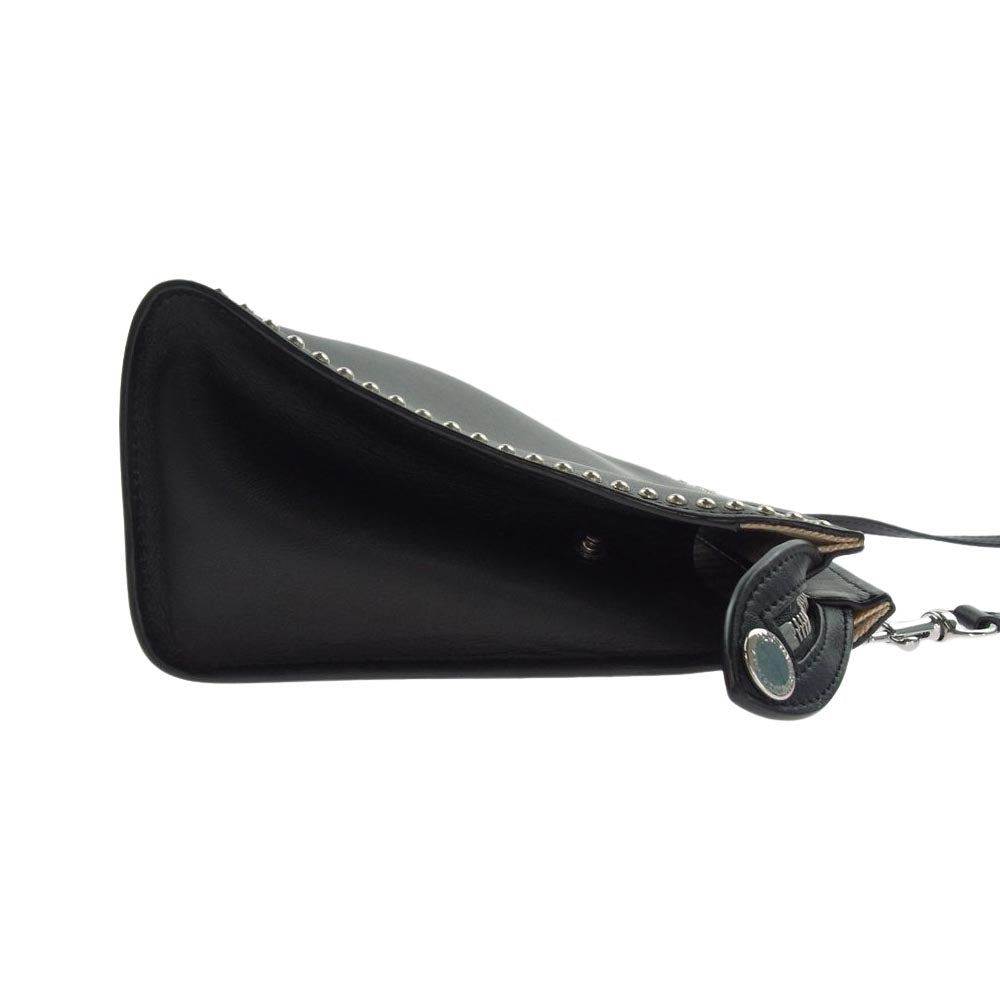 J&M Davidson ジェイアンドエムデヴィッドソン ELLIS WITH STUDS エリス ウィズ スタッズ レザー ショルダーバッグ ブラック系【美品】【中古】