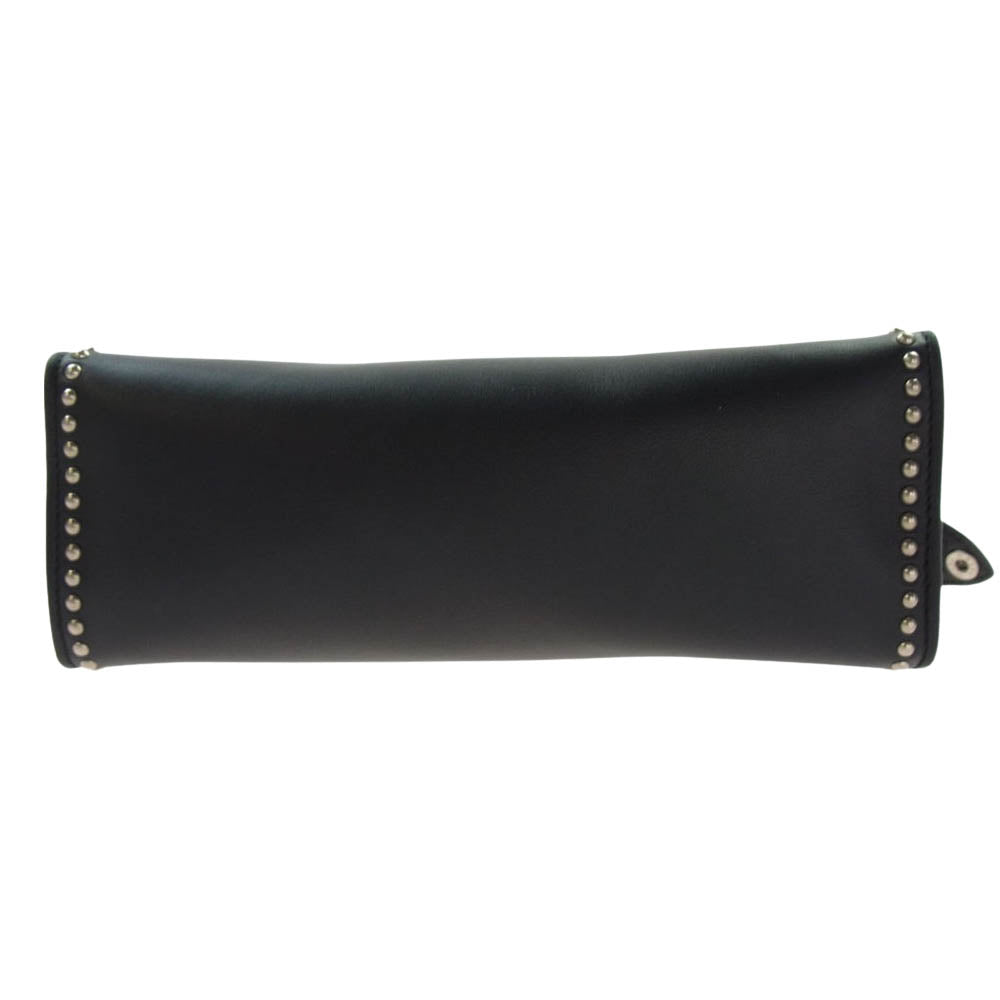 J&M Davidson ジェイアンドエムデヴィッドソン ELLIS WITH STUDS エリス ウィズ スタッズ レザー ショルダーバッグ ブラック系【美品】【中古】