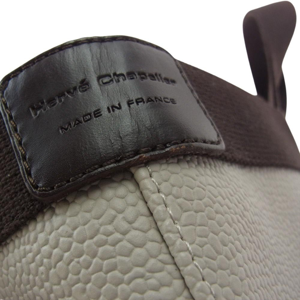 Herve Chapelier エルベ・シャプリエ 704GP COATED CANVAS SQUARE TOTE M コーテッドキャンバス スクエア トートバッグ マスティック×モカ ベージュ系【中古】