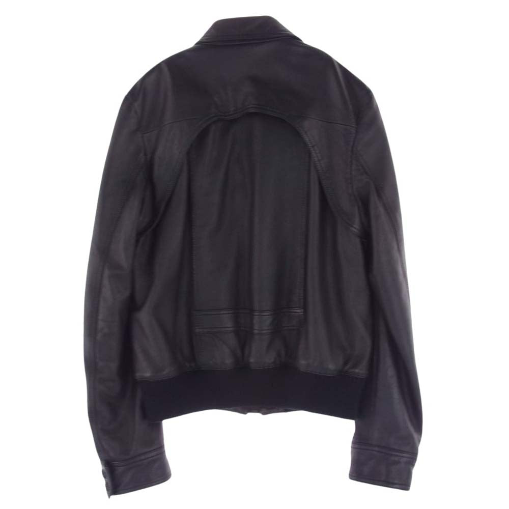 DIOR HOMME ディオールオム 06AW 6HH5043801 エディ期 A2 ラムレザー ボンバージャケット ブルゾン ブラック系 48【中古】