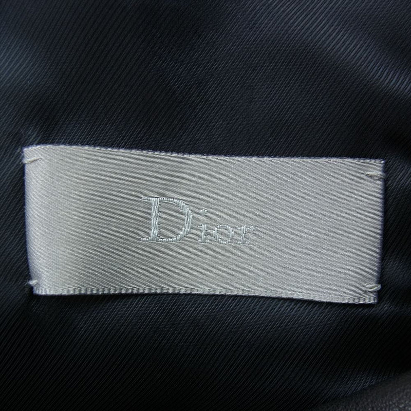 DIOR HOMME ディオールオム 06AW 6HH5043801 エディ期 A2 ラムレザー ボンバージャケット ブルゾン ブラック系 48【中古】