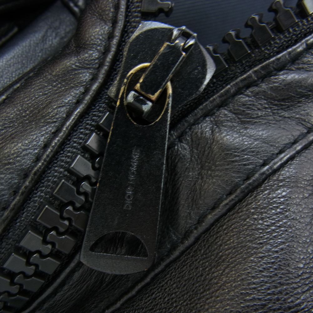DIOR HOMME ディオールオム 06AW 6HH5043801 エディ期 A2 ラムレザー ボンバージャケット ブルゾン ブラック系 48【中古】