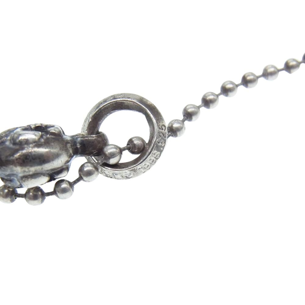 CHROME HEARTS クロムハーツ（原本無） 1BALL BS FLEUR 1ボール BSフレア チャーム ペンダントトップ ボールチェーン ネックレス シルバー系【中古】