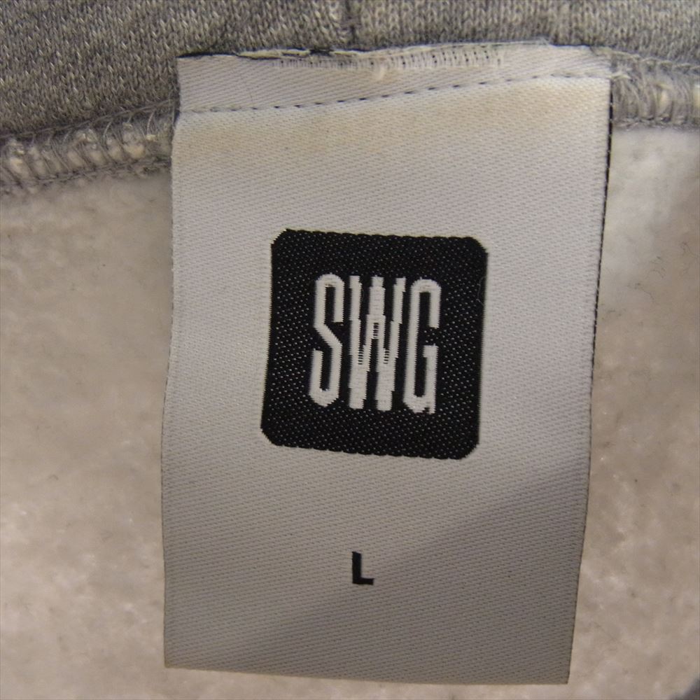 SWAGGER スワッガー SWGLSH-462 迷彩 SWG バック プリント ボックス ロゴ スウェット パーカー フットボール フーディ グレー グレー系 L【中古】