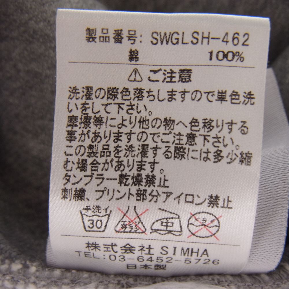 SWAGGER スワッガー SWGLSH-462 迷彩 SWG バック プリント ボックス ロゴ スウェット パーカー フットボール フーディ グレー グレー系 L【中古】