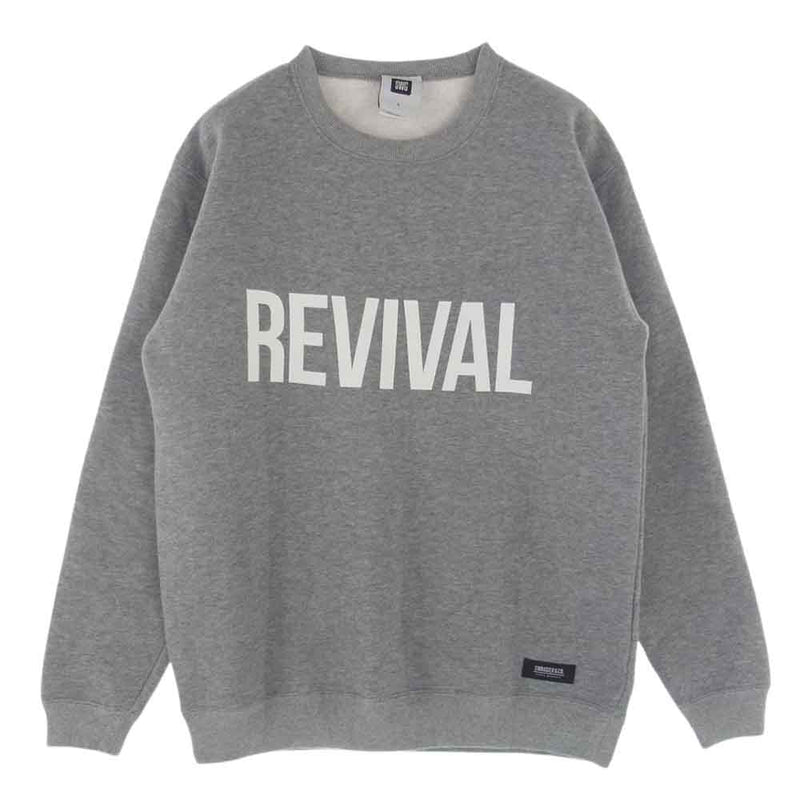 SWAGGER スワッガー SWGLSH-435 REVIVAL プリント クルーネック スウェット グレー グレー系 L【中古】