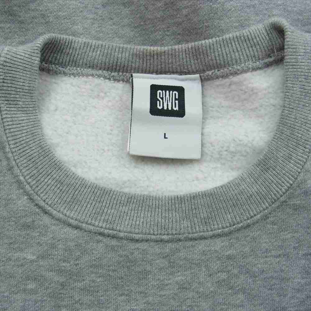 SWAGGER スワッガー SWGLSH-435 REVIVAL プリント クルーネック スウェット グレー グレー系 L【中古】