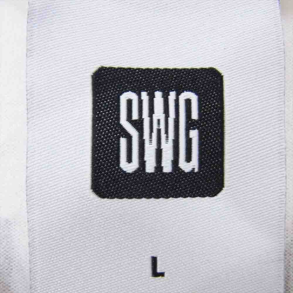 SWAGGER スワッガー SWGT-2991-1 99ナンバリング ロゴ 半袖 Tシャツ TEE ホワイト系 L【中古】