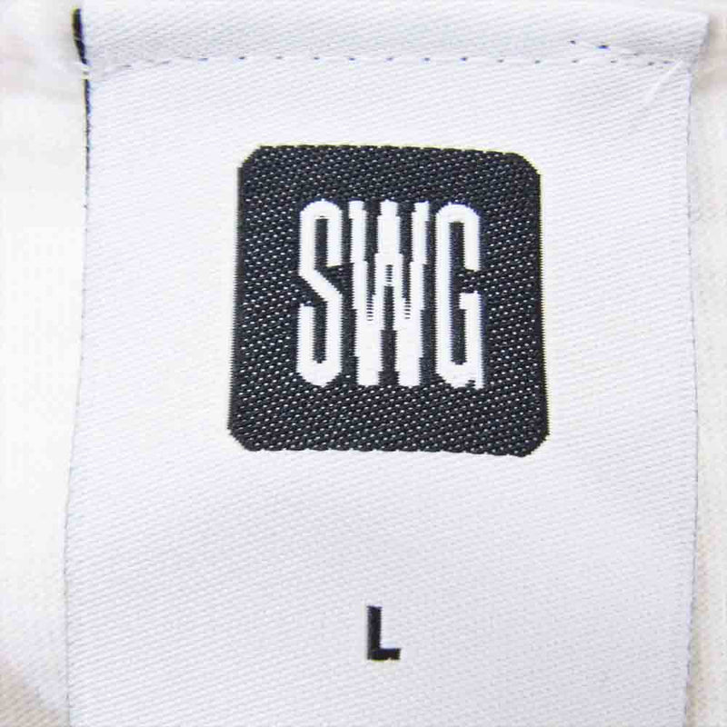 SWAGGER スワッガー SWGT-3054 SWG 迷彩 ロゴ 半袖 Tシャツ TEE ホワイト系 L【中古】