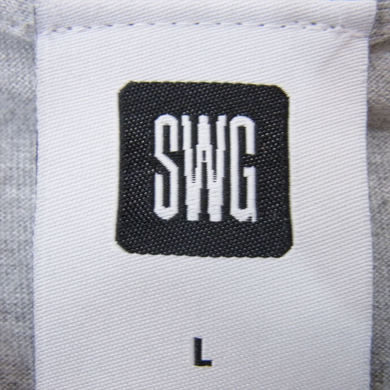 SWAGGER スワッガー SWGT-3057 バック SWG プリント ロゴ 半袖 Tシャツ TEE グレー系 L【中古】