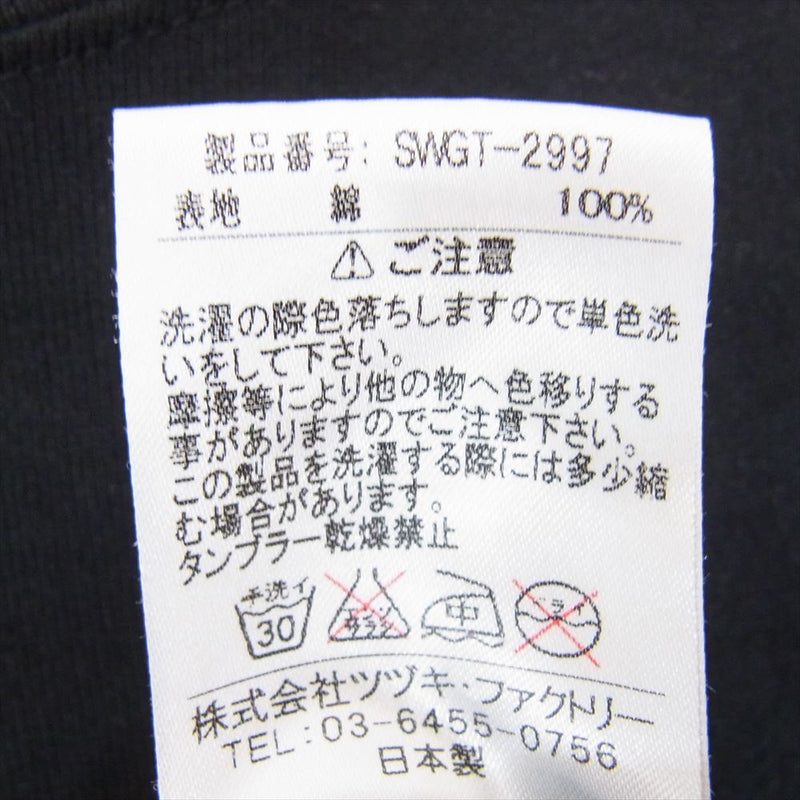 SWAGGER スワッガー SWGT-2997 チェック SWG プリント 半袖 Tシャツ TEE ブラック系 L【中古】