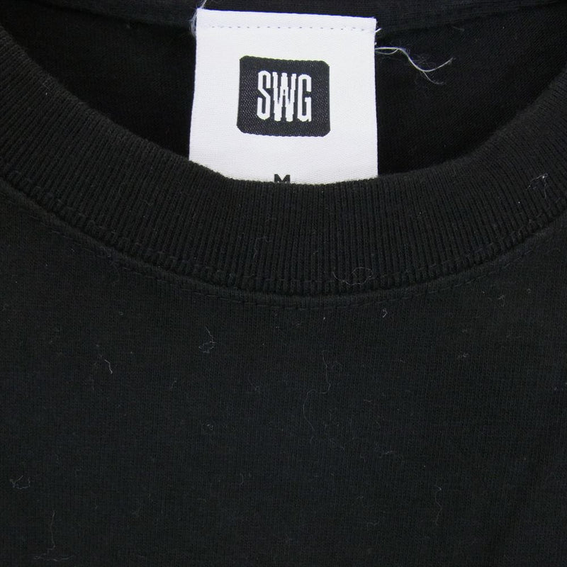 SWAGGER スワッガー SWGT-3027 迷彩 SWG プリント 半袖 Tシャツ TEE ブラック系 M【中古】
