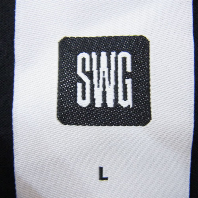 SWAGGER スワッガー SWGT-2999 ロゴ プリント Tシャツ 半袖 ブラック系 L【中古】