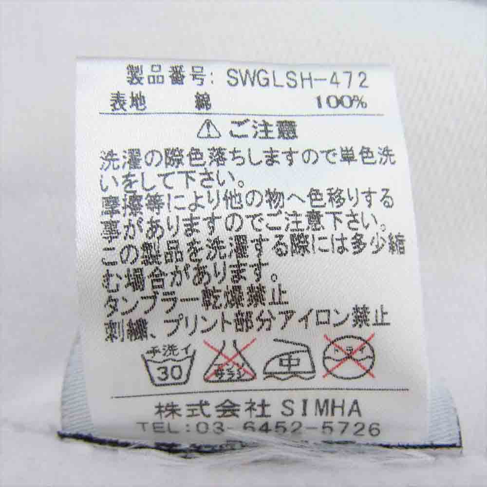 SWAGGER スワッガー SWGLSH-472 パイソン柄 プリント SWG  ロゴ クルーネック スウェット  ホワイト系 L【中古】