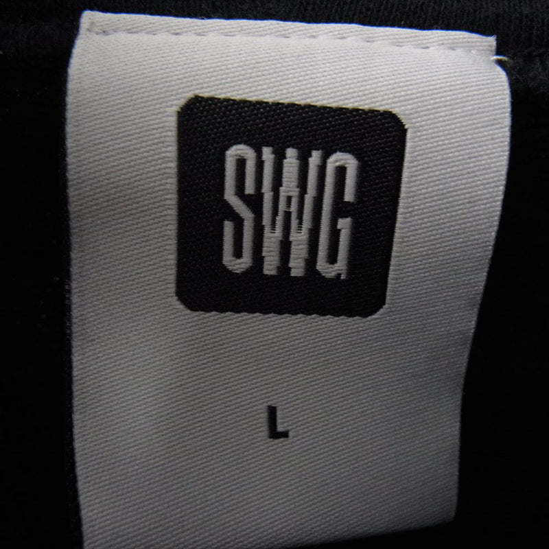 SWAGGER スワッガー SWGLSH-442 99 ナンバリング バック プリント ロゴ スウェット パーカー フットボール フーディ ブラック ブラック系 L【中古】