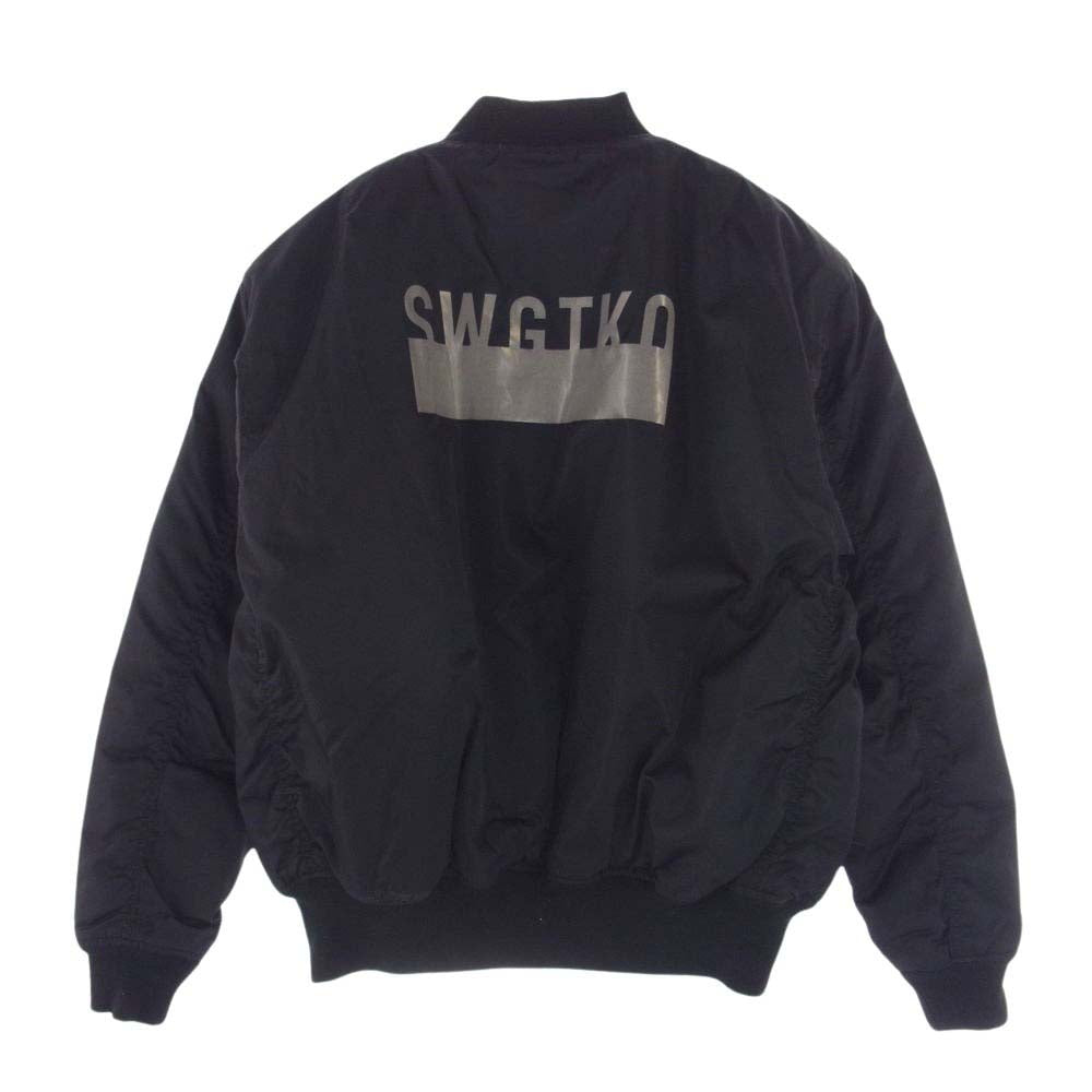 SWAGGER スワッガー SWG JKT-606 SWGTKO バックロゴ ボンバー ジャケット MA-1 ブラック系 L【中古】
