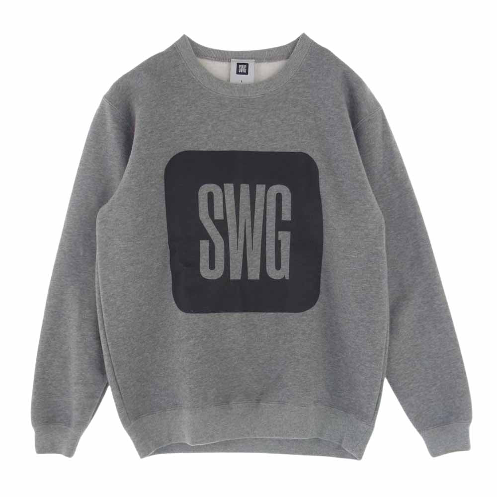 SWAGGER スワッガー SWGLSH-440 SWG フロント ロゴ クルーネック スウェット  グレー系 L【中古】