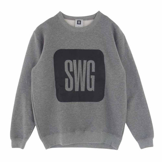 SWAGGER スワッガー SWGLSH-440 SWG フロント ロゴ クルーネック スウェット  グレー系 L【中古】