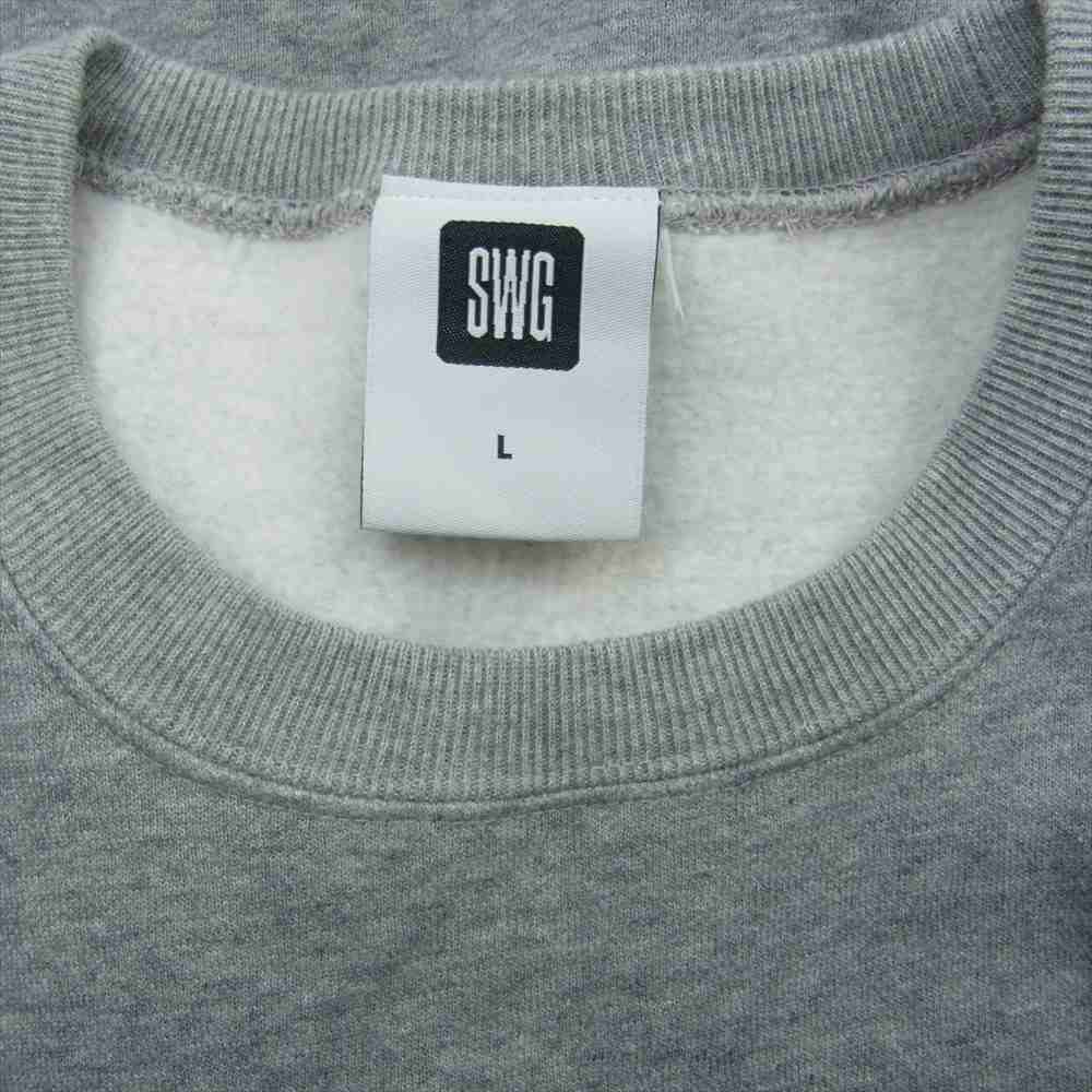 SWAGGER スワッガー SWGLSH-440 SWG フロント ロゴ クルーネック スウェット  グレー系 L【中古】