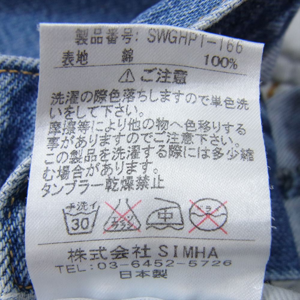SWAGGER スワッガー SWGHPT-166 DENIM SHORTS デニム ショーツ  インディゴブルー系 32【中古】