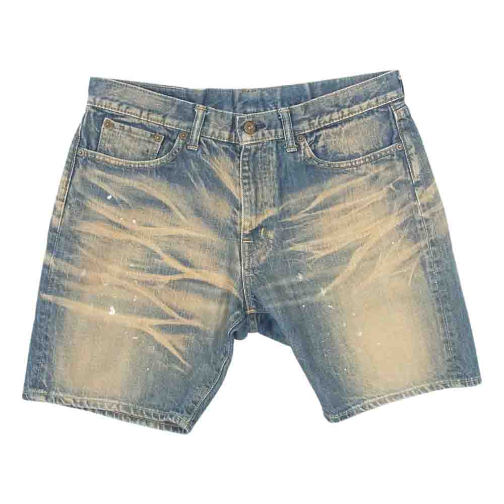 SWAGGER スワッガー SWGHPT-146 DENIM SHORTS ペンキ ダメージ加工 デニム ショーツ インディゴブルー系 32【中古】