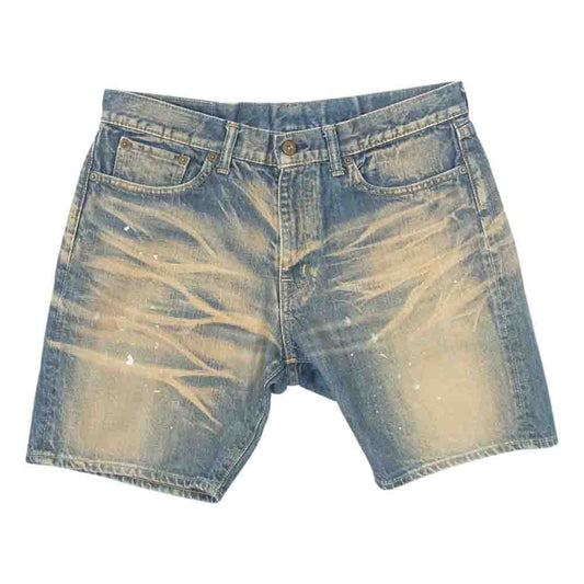 SWAGGER スワッガー SWGHPT-146 DENIM SHORTS ペンキ ダメージ加工 デニム ショーツ インディゴブルー系 32【中古】