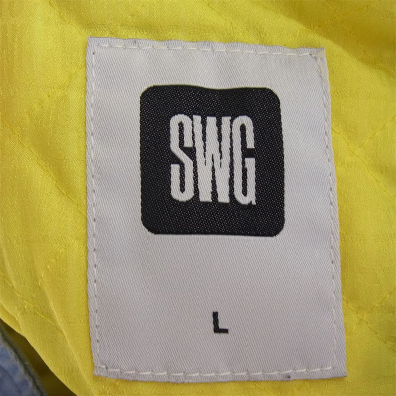 SWAGGER スワッガー SWG JKT-575 デニム バックプリント コーチ ジャケット L【中古】