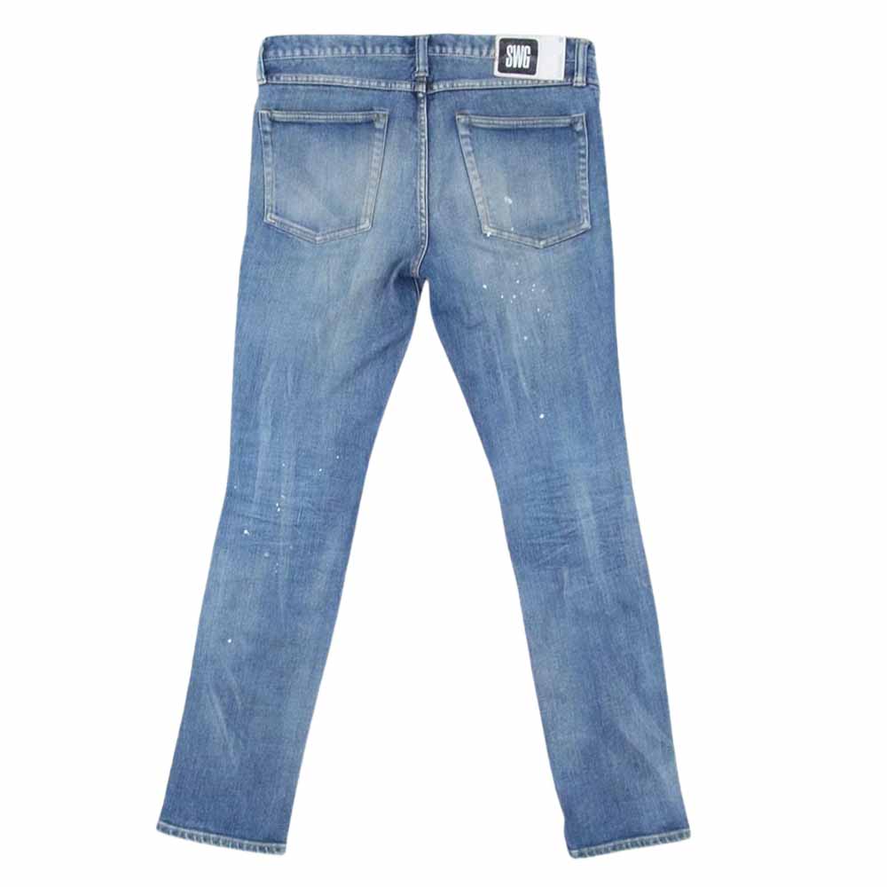 SWAGGER スワッガー SWGHPT-645 DRIP PAINT DENIM PANTS ペイント デニム パンツ インディゴブルー系 32【中古】