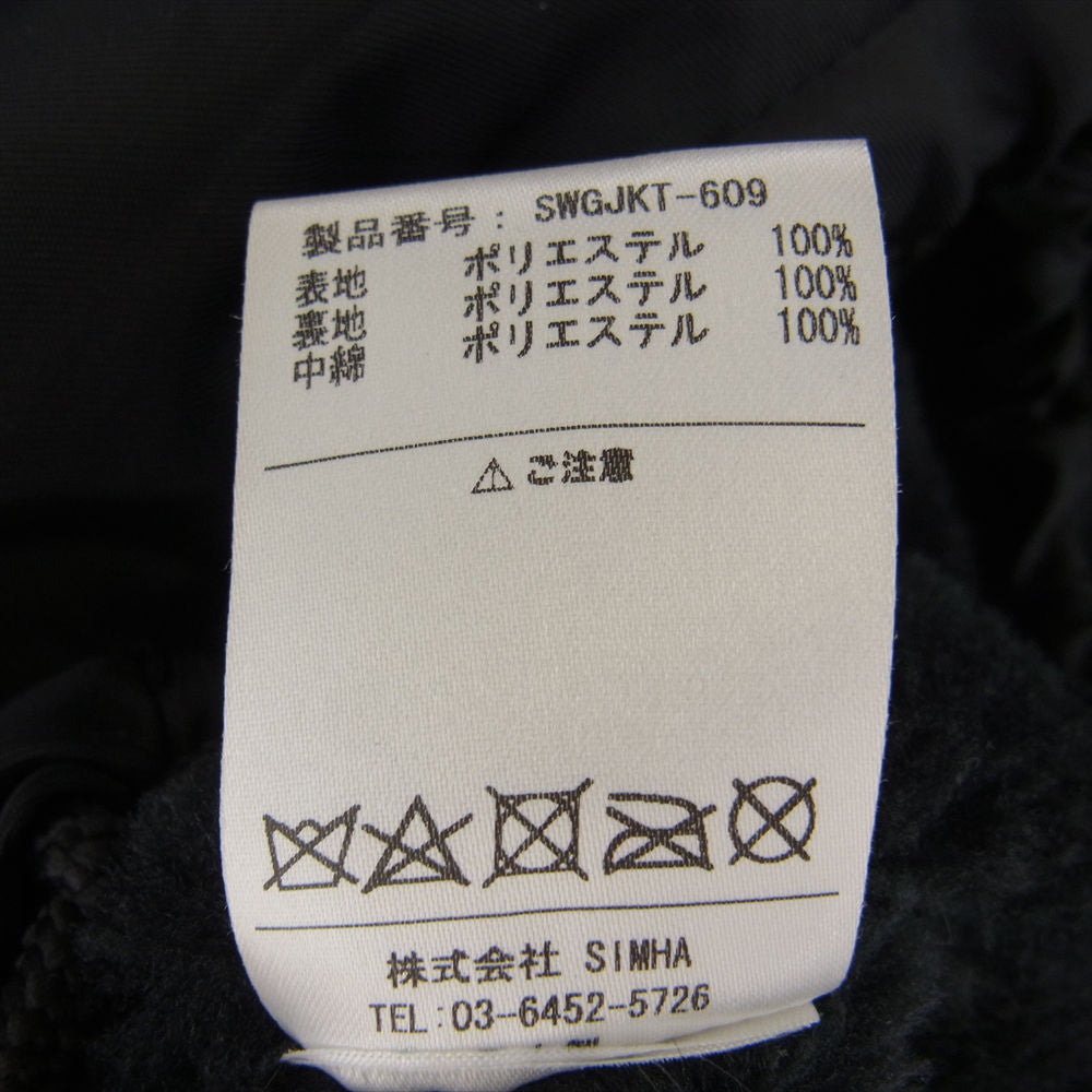 SWAGGER スワッガー SWG JKT-609 SWGTKO 裾ロゴ ボア付 コーチ ジャケット ブラック系 L【中古】