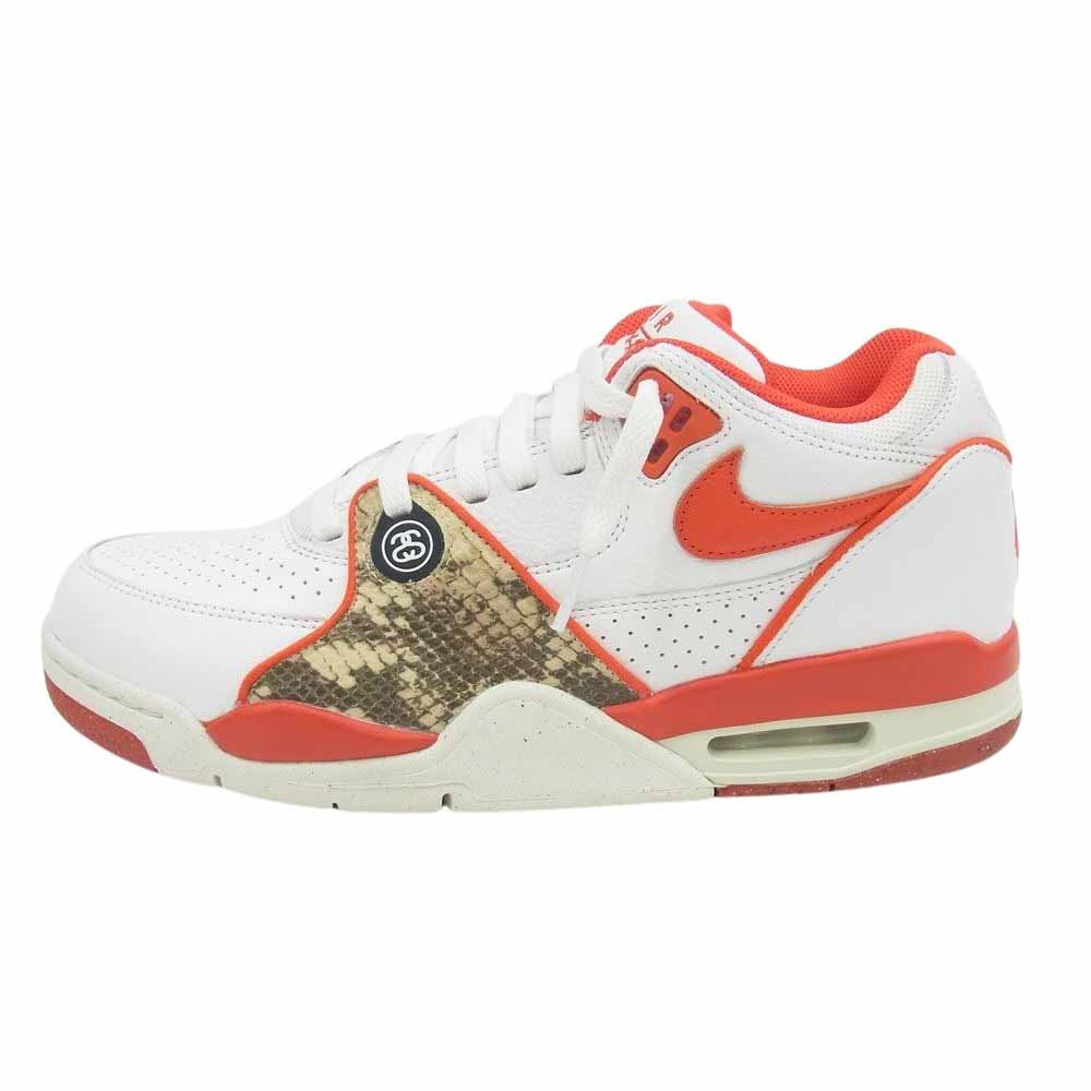 NIKE ナイキ FD6475-101 × Stussy ステューシー Air Flight 89 Low SP White Habanero Red エアフライト89 ロー SP ホワイト ハバネロレッド スニーカー ホワイト系 レッド系 27.5cm【新古品】【未使用】【中古】