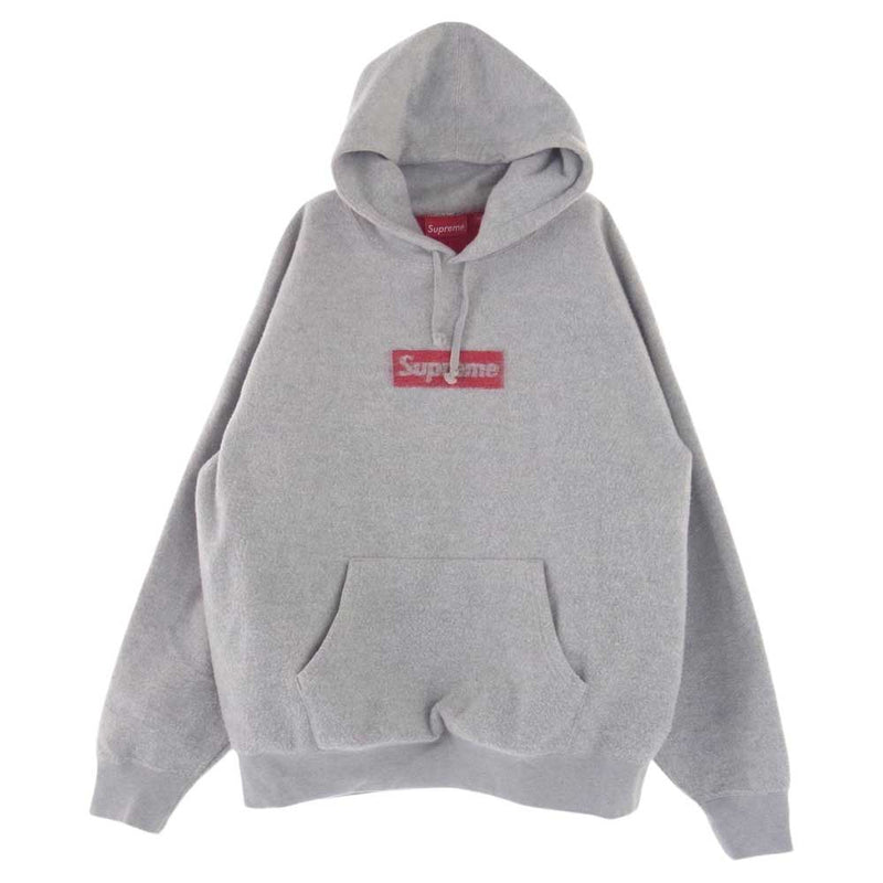 Supreme シュプリーム 23SS  Inside Out Box Logo Hooded Sweatshirt インサイドアウト ボックスロゴ スウェット プルオーバーパーカー  グレー系 L【中古】