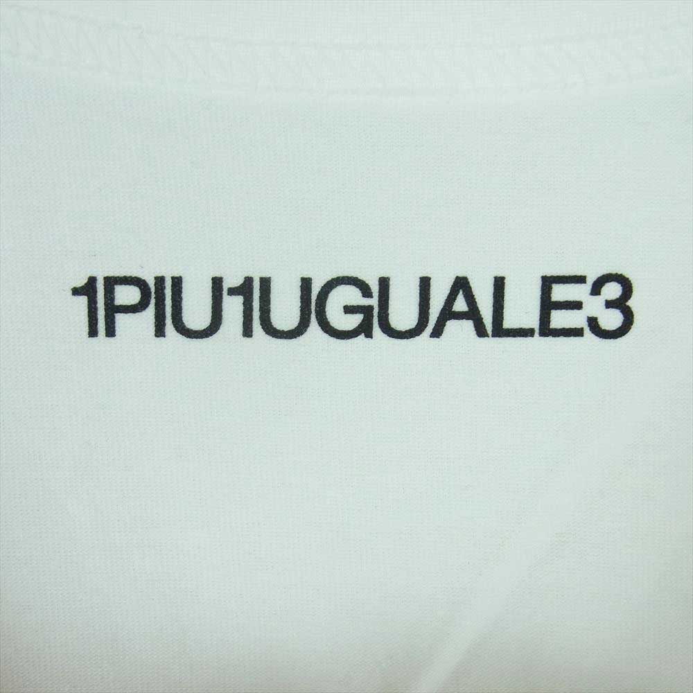 1piu1uguale3 ウノピュウノウグァーレトレ MRT258 CTN056 ネックタグ付き Vネック 半袖 Tシャツ カットソー ホワイト系 3【中古】