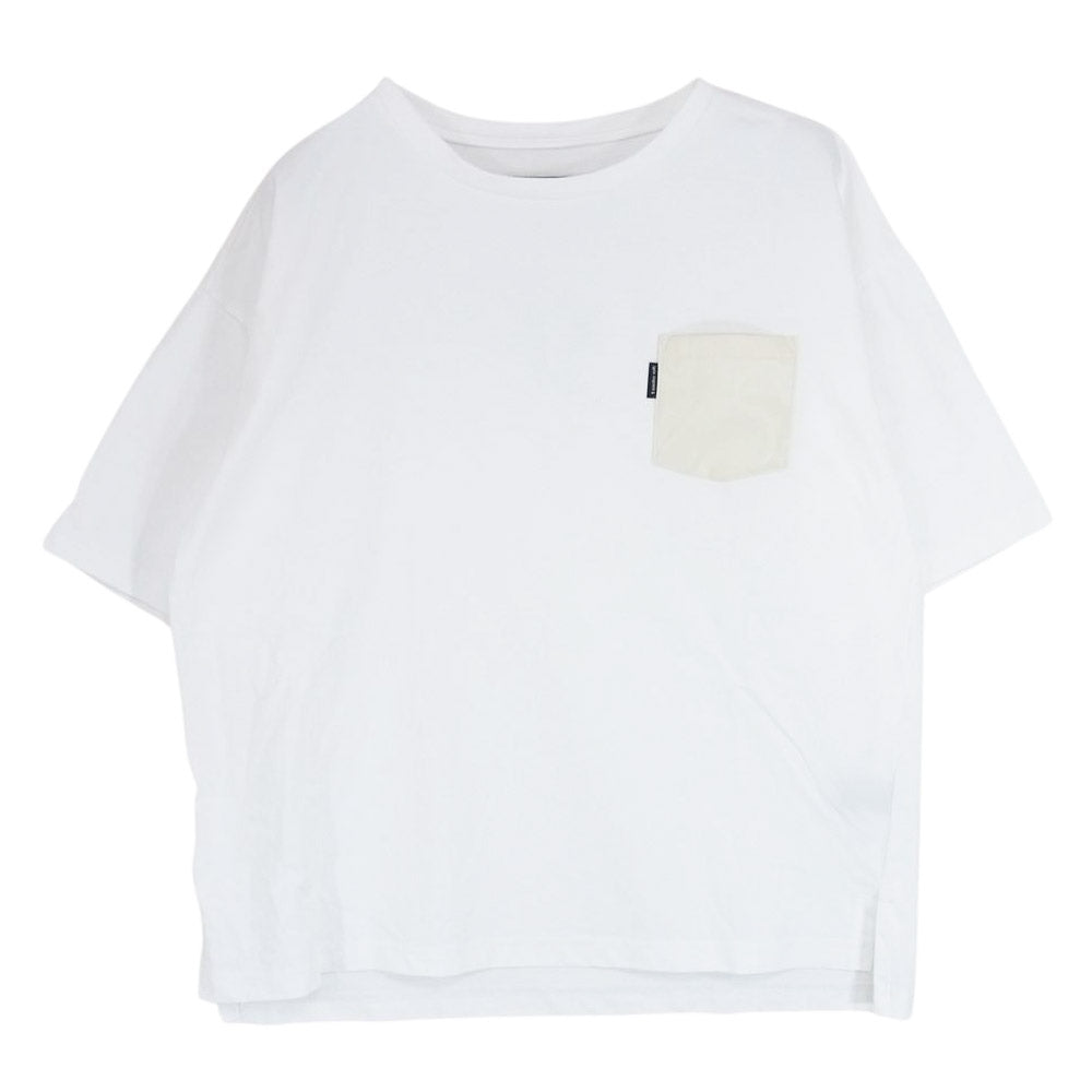 1piu1uguale3 ウノピュウノウグァーレトレ MRT304 COT380 POCKET BIG TEE ポケット付き ビッグ オーバーサイズ 半袖 Tシャツ カットソー ホワイト系 VII【中古】