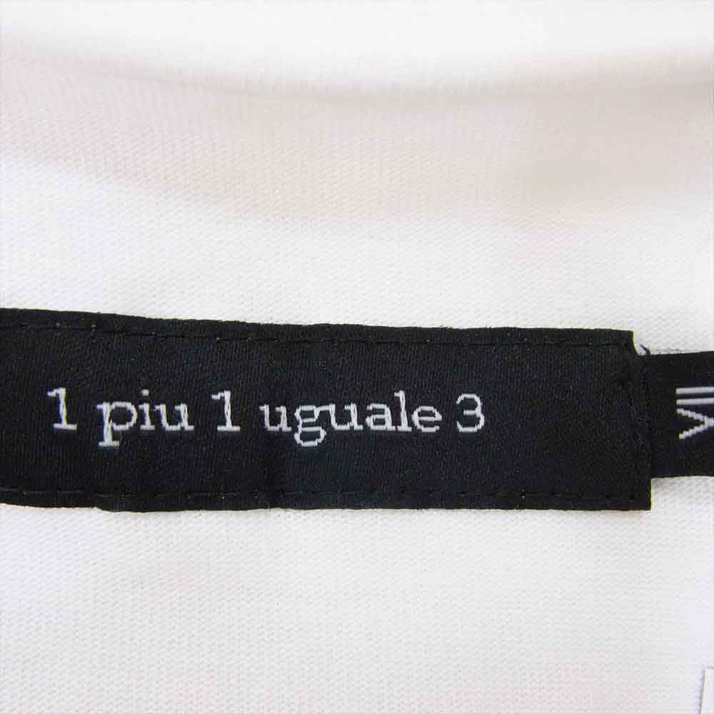 1piu1uguale3 ウノピュウノウグァーレトレ MRT304 COT380 POCKET BIG TEE ポケット付き ビッグ オーバーサイズ 半袖 Tシャツ カットソー ホワイト系 VII【中古】