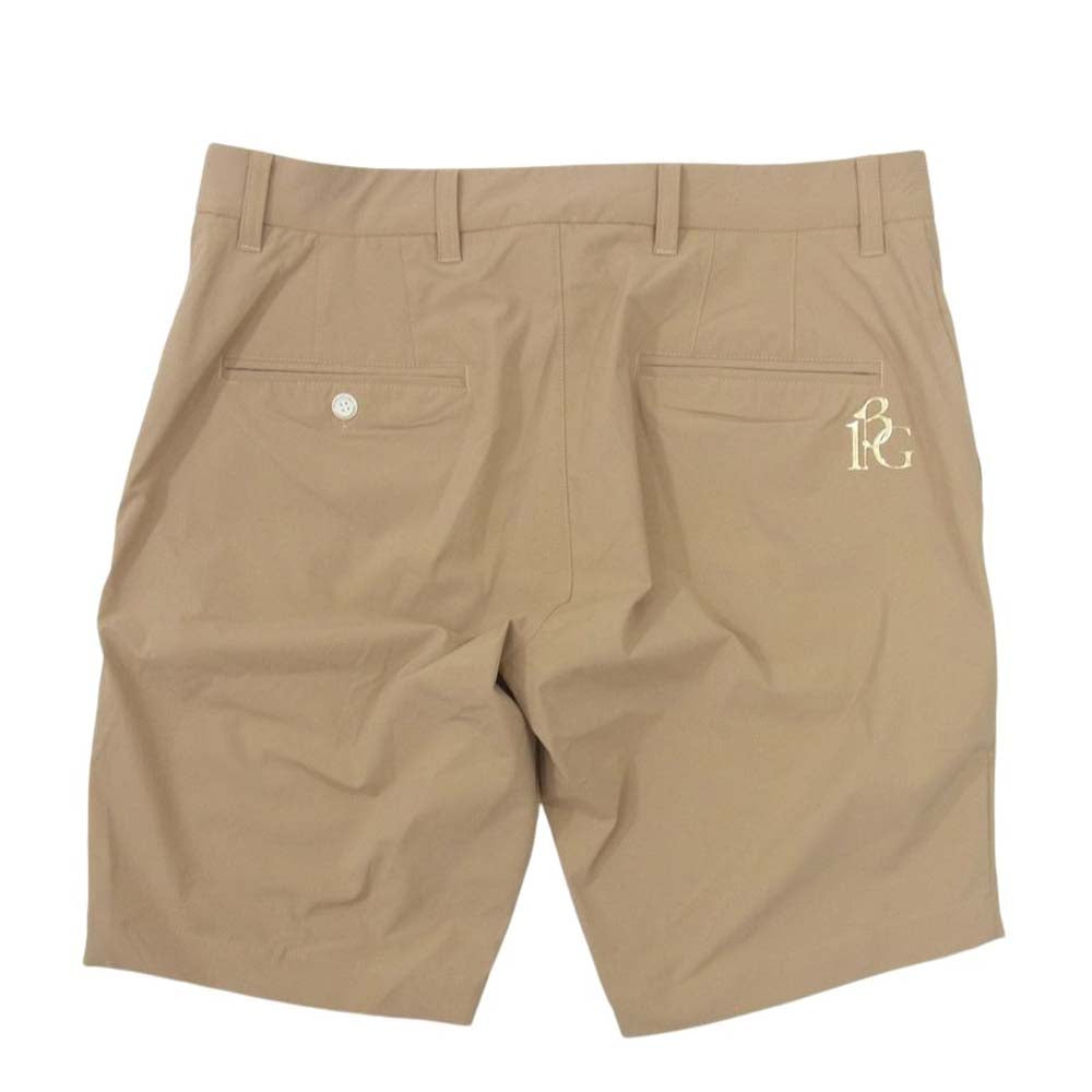 1piu1uguale3 ウノピュウノウグァーレトレ GRP022 NYN033 GOLF ゴルフ 金折り鶴ロゴ イージー リラックス ショーツ ハーフパンツ ベージュ系 V【中古】