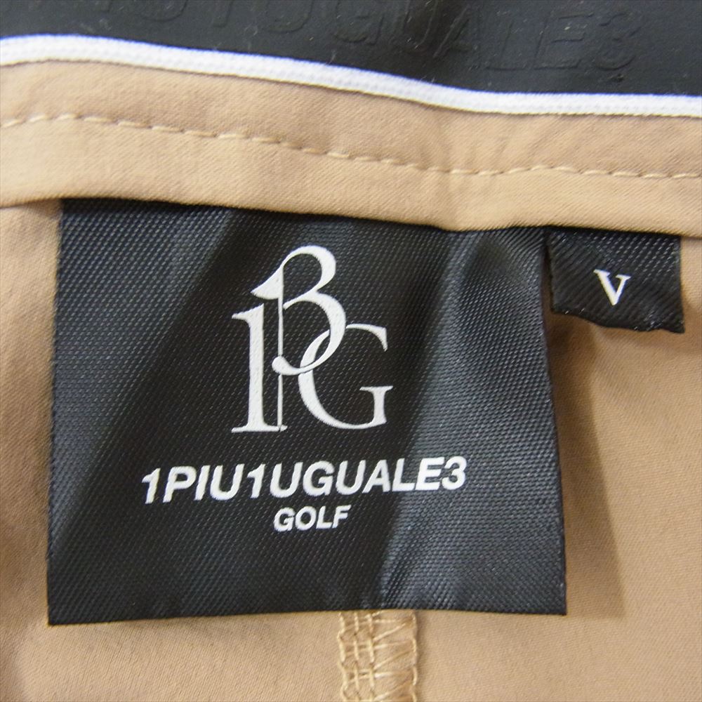 1piu1uguale3 ウノピュウノウグァーレトレ GRP022 NYN033 GOLF ゴルフ 金折り鶴ロゴ イージー リラックス ショーツ ハーフパンツ ベージュ系 V【中古】