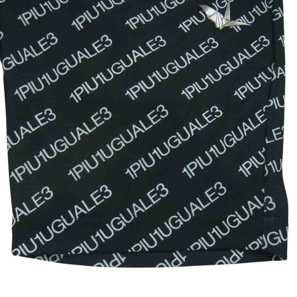 1piu1uguale3 ウノピュウノウグァーレトレ GRP048 POE335 GOLF ゴルフ DIAGONAL LOGO SHORTS ポリエステルメッシュ ロゴプリント ショーツ ショート ハーフ パンツ ブラック系 ホワイト系 4【中古】