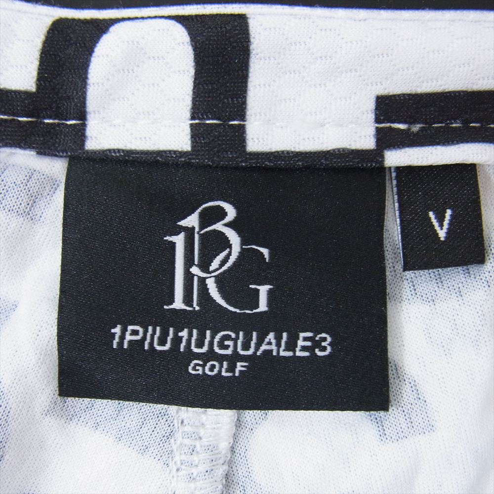 1piu1uguale3 ウノピュウノウグァーレトレ GRP104 POE398 GOLF ゴルフ SHORTS 113G FULL MIX LOGO フルミックスロゴ ショーツ ハーフパンツ ホワイト系 V【中古】