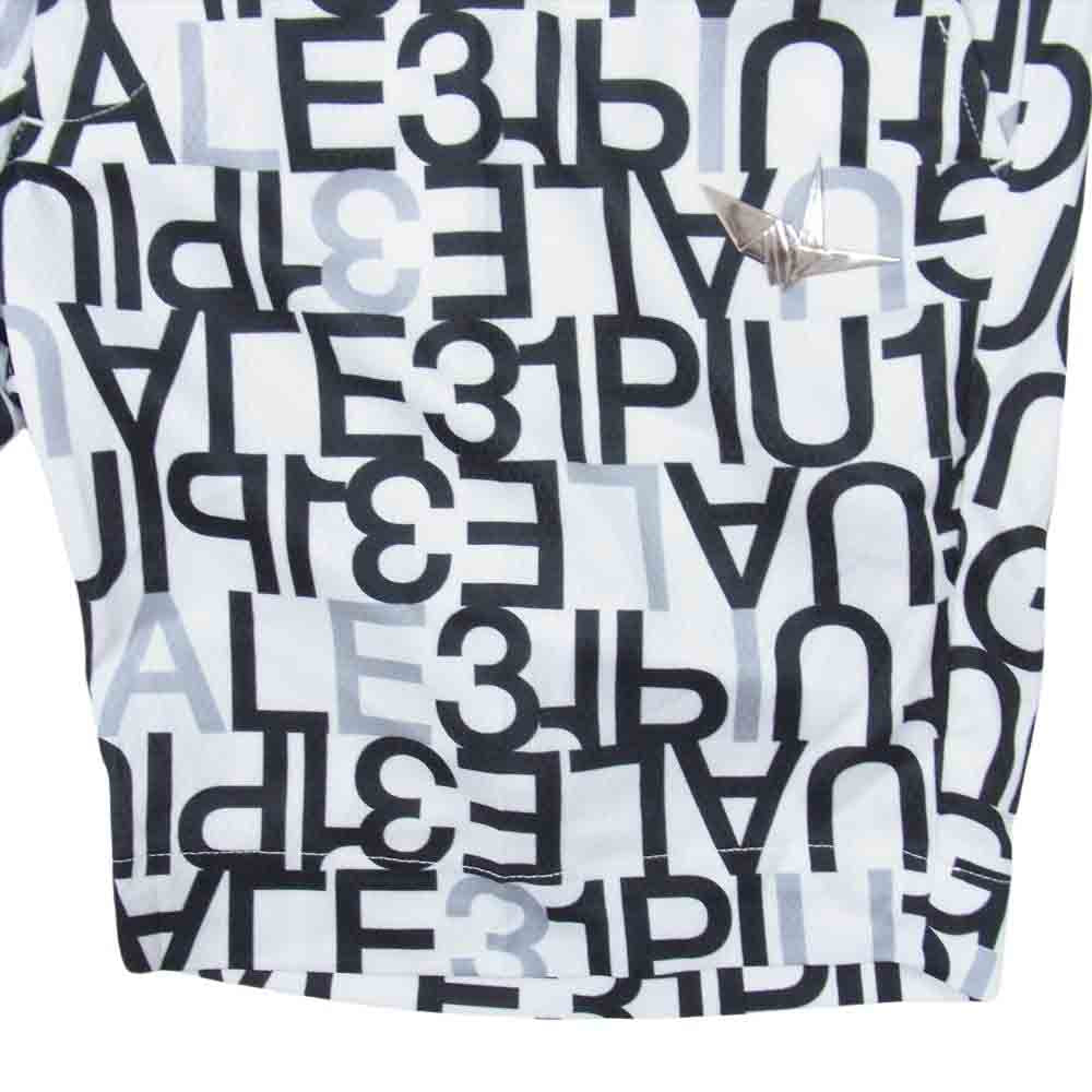 1piu1uguale3 ウノピュウノウグァーレトレ GRP104 POE398 GOLF ゴルフ SHORTS 113G FULL MIX LOGO フルミックスロゴ ショーツ ハーフパンツ ホワイト系 V【中古】