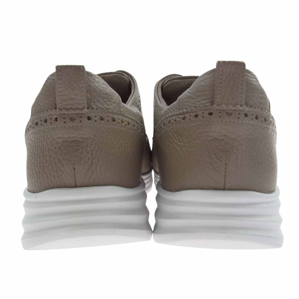 1piu1uguale3 ウノピュウノウグァーレトレ AKM006 WING TIP SNEAKER アクティブソール レザー ローカット スニーカー スリッポン シューズ ベージュ系【中古】