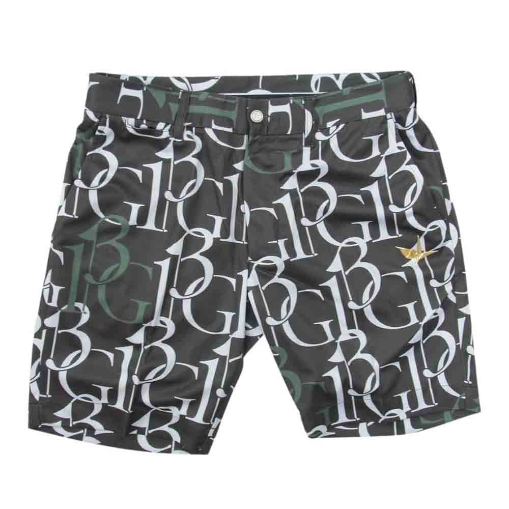 1piu1uguale3 ウノピュウノウグァーレトレ GRP105 POE398 GOLF ゴルフ SHORTS 113G FULL MIX LOGO フルミックスロゴ ショーツ ハーフパンツ カーキ系 IV【中古】