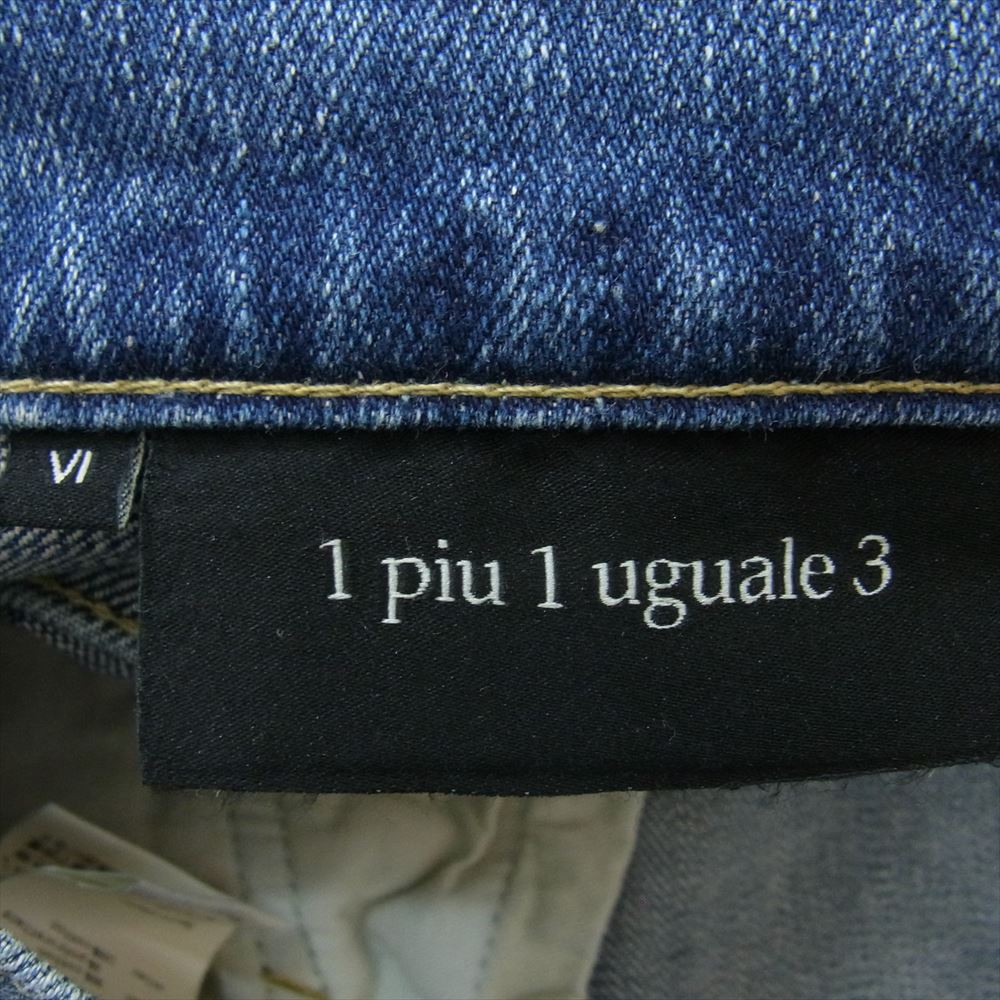 1piu1uguale3 ウノピュウノウグァーレトレ MRP493 CTU221 9TAPERED PROGRESSIVE DENIM ナインテーパード プログレッシヴ デニムパンツ ジーンズ インディゴブルー系 VI【中古】
