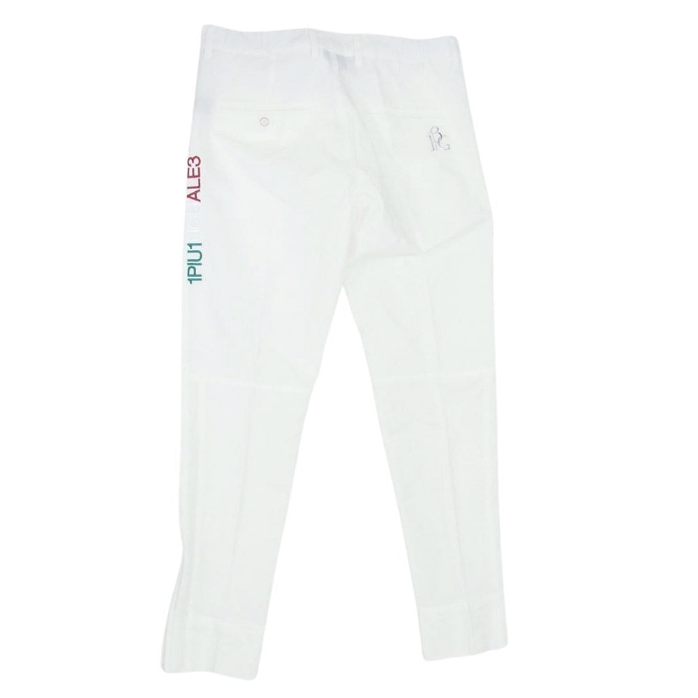 1piu1uguale3 ウノピュウノウグァーレトレ GDP009 POE418 ADP GOLF ゴルフ ZIP SLACKS デルピエロ 裾ジップ スラックスパンツ ホワイト系 V【中古】