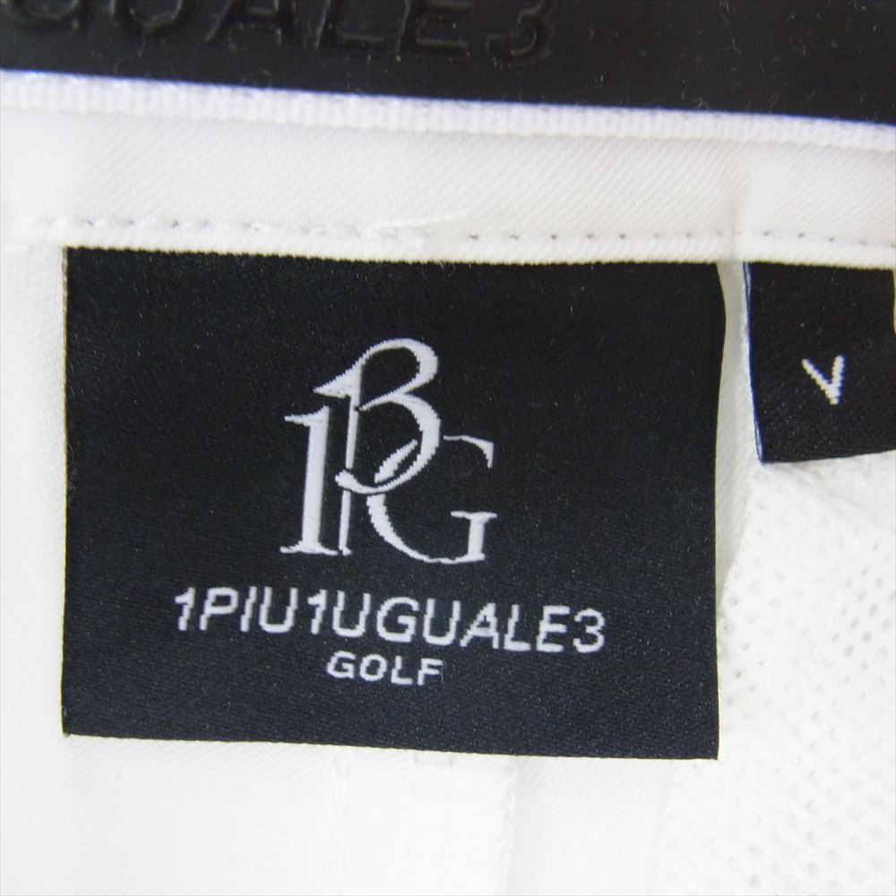 1piu1uguale3 ウノピュウノウグァーレトレ GDP009 POE418 ADP GOLF ゴルフ ZIP SLACKS デルピエロ 裾ジップ スラックスパンツ ホワイト系 V【中古】