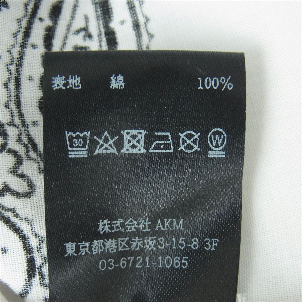 1piu1uguale3 ウノピュウノウグァーレトレ MRS151 COT349 HOLIDAY S/S SHIRTS ホリデー ペイズリー バンダナ オープンカラー 半袖 シャツ ホワイト系 ブラック系 3【中古】