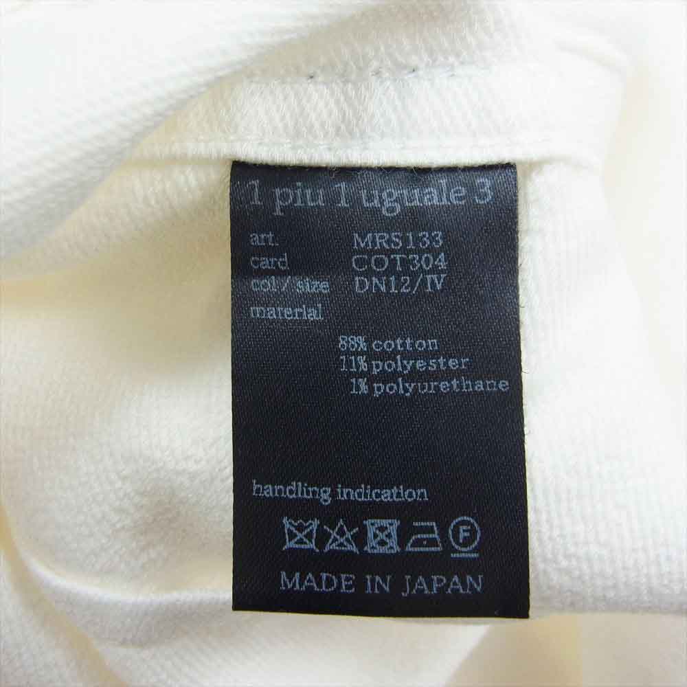 1piu1uguale3 ウノピュウノウグァーレトレ 20SS MRS133 COT304 lucien pellat-finet ルシアンペラフィネ ガンジャ マリファナ刺繍 長袖 シャツ ホワイト系 4【中古】