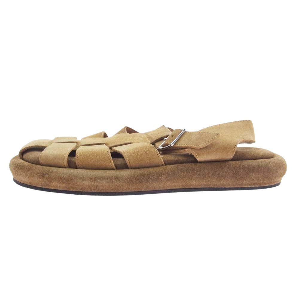 1piu1uguale3 ウノピュウノウグァーレトレ 23SS 113 GURKHA SANDAL COW SUEDE スエード グルカ サンダル ライトブラウン系 42【美品】【中古】